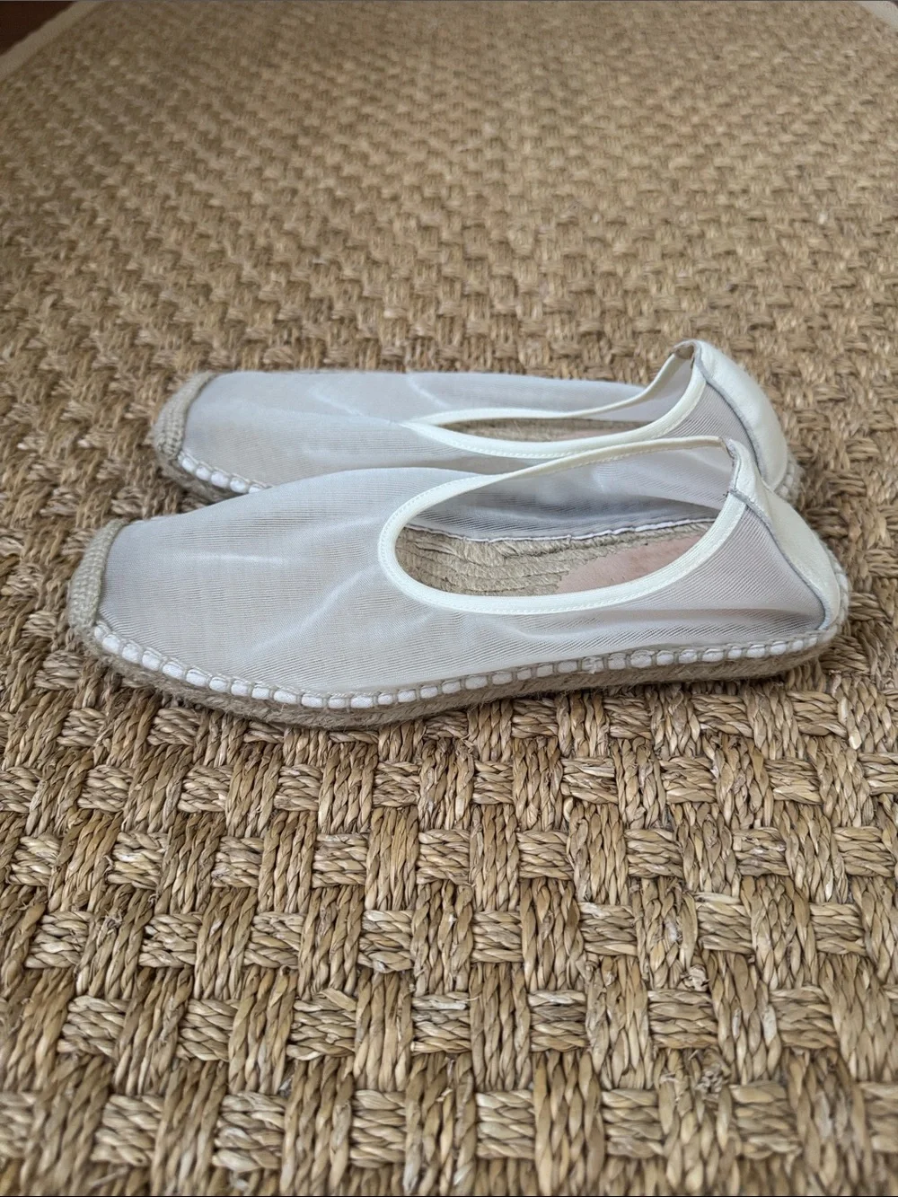 J. Crew Mesh And Leather Espadrille Slip-Ons